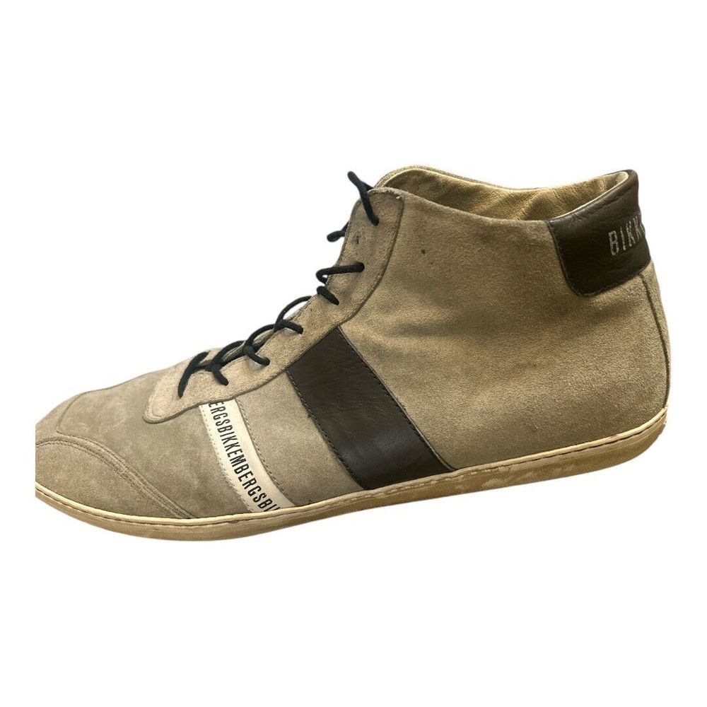 BIKKEMBERGS sz: 45 / US 11.5 GREY SUEDE LACE-UP SHOES ANKLE BOOTS SNEAKERS